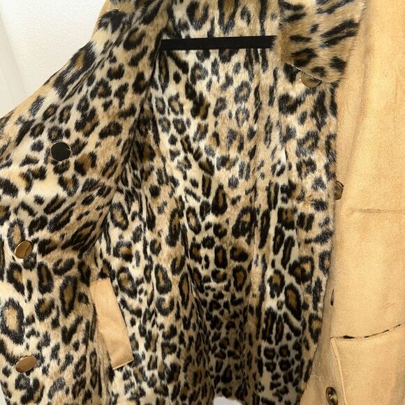 Guess Annette Reversible Coat - Cheetah Print - Picture 12 of 13